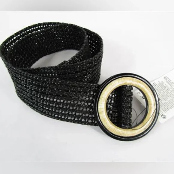 Zara Black Chunky Ribbed Knit Wrap Belt Zara | Tops | Zara Ribbed Knit Top With Tie Wrap Belt  main image 2